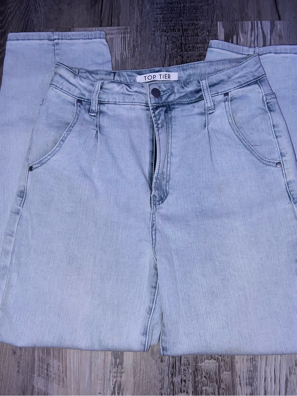 Light Blue High-Rise Barrel Jeans